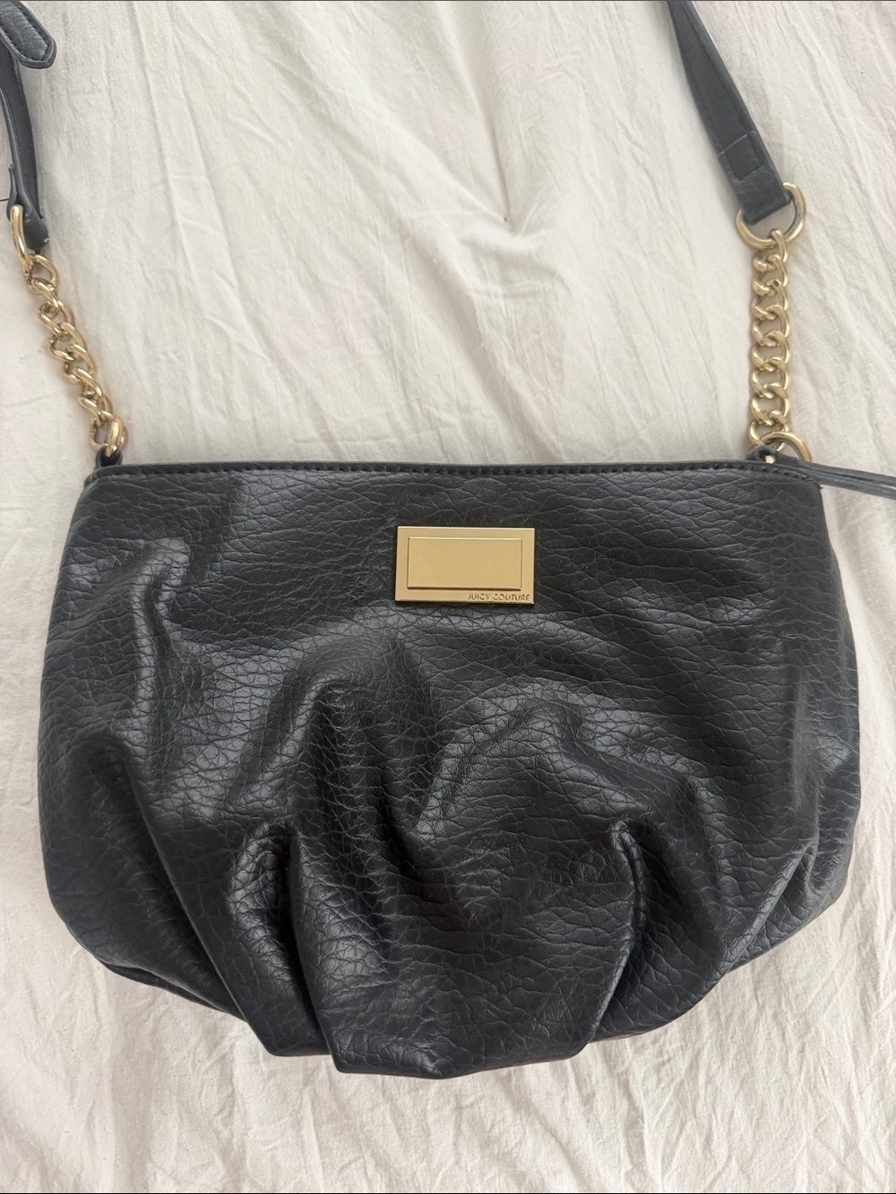 Juicy Couture Black Crossbody Bag with Gold Hardware